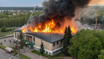 Крупный пожар у загородного клуба «Утрау» в Казани сняли на видео очевидцы Крупный пожар у загородного клуба «Утрау» в Казани сняли на видео очевидцы