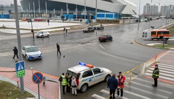 В Казани у «Салават Купере» автомобиль сбил двух пешеходов на переходе В Казани у «Салават Купере» автомобиль сбил двух пешеходов на переходе